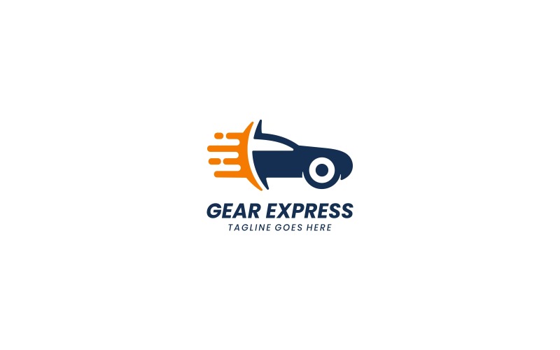 Gear Express Простой стиль логотипа