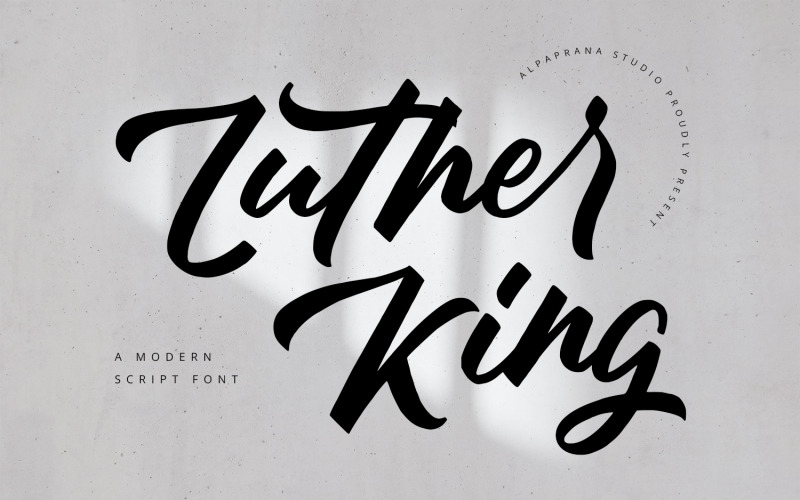 Luther King — nowoczesna czcionka skryptowa