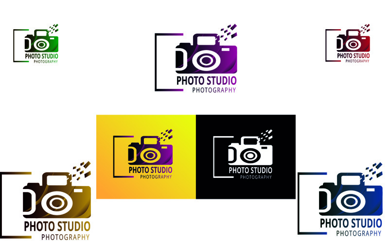 Modelos de logotipo de estúdio de fotografia