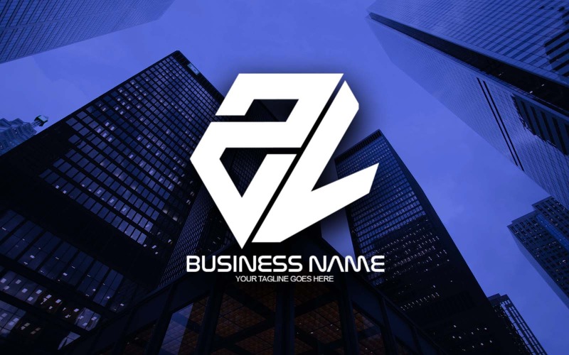 Professional ZV Letter Logo Design poligonale per il tuo business - Identità del marchio