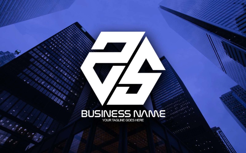 Professionelles polygonales ZS-Buchstaben-Logo-Design für Ihr Unternehmen - Markenidentität