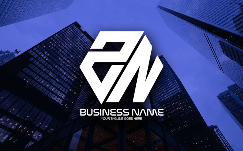 专业的多边形 ZN 字母标志设计为您的企业-品牌标识