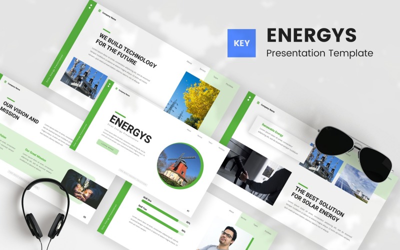 Energien – Keynote-Vorlage für Solarenergie