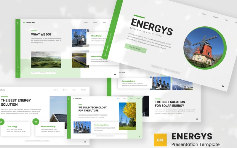 Enerjiler — Güneş Enerjisi Google Slayt Şablonu