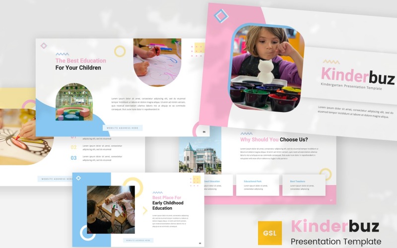 Kinderbuz – Google Slides-Vorlage für den Kindergarten