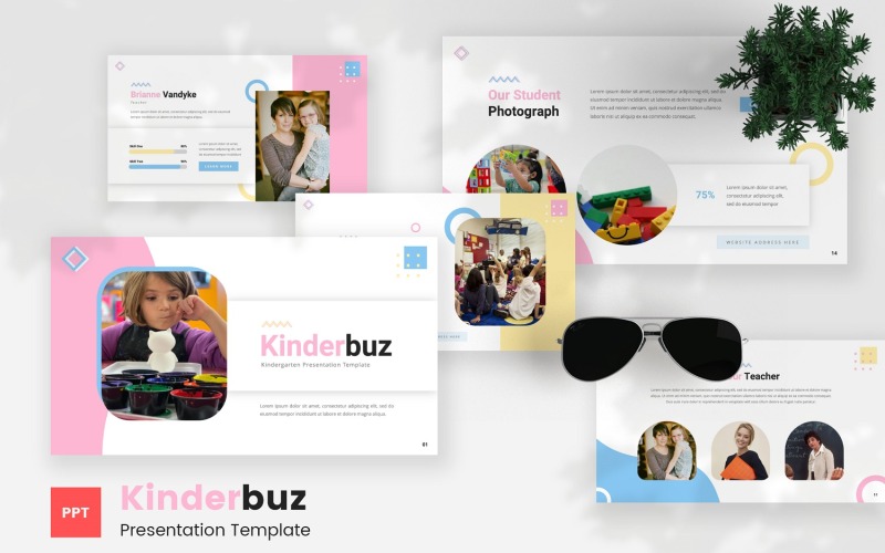 Kinderbuz — Modello Powerpoint per la scuola materna