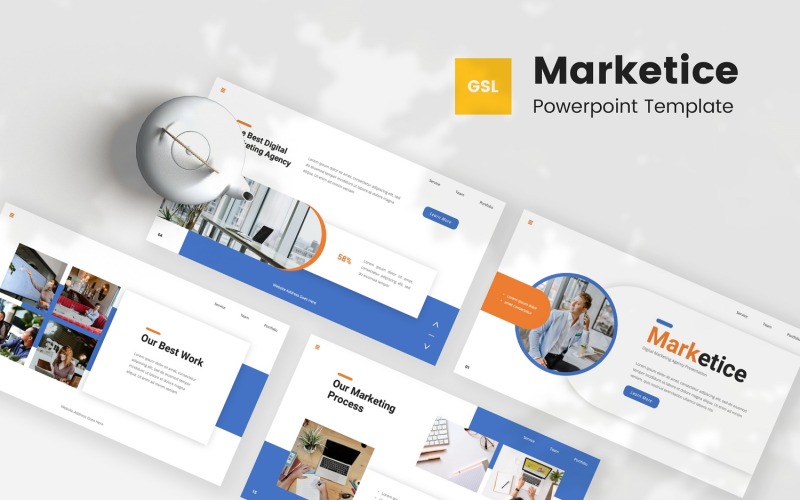 Marketice — šablona prezentací Google pro digitální marketingovou agenturu