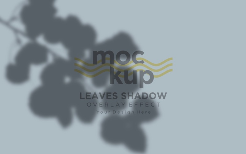 Mockup effetto sovrapposizione ombra foglie 234