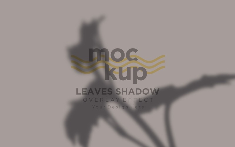 Mockup effetto sovrapposizione ombra foglie 252
