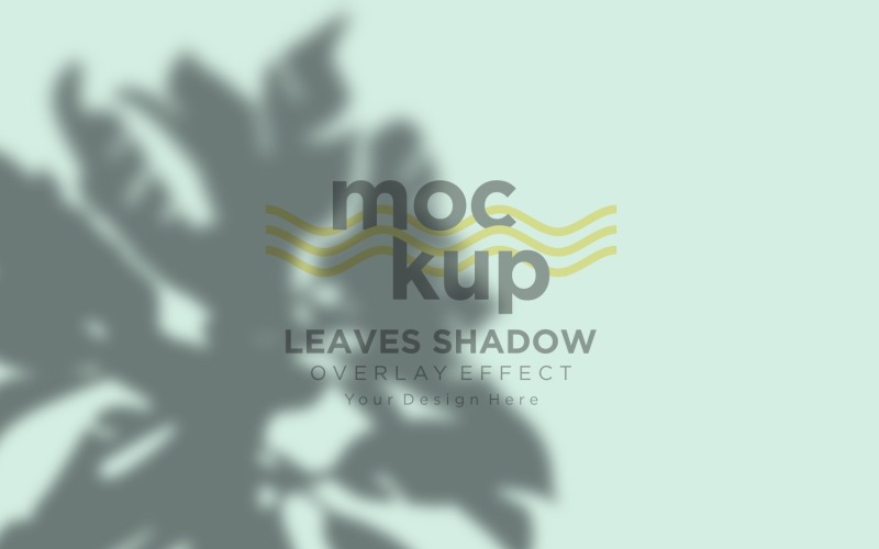 Mockup effetto sovrapposizione ombra foglie 255