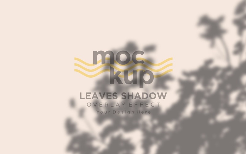 Mockup effetto sovrapposizione ombra foglie 269
