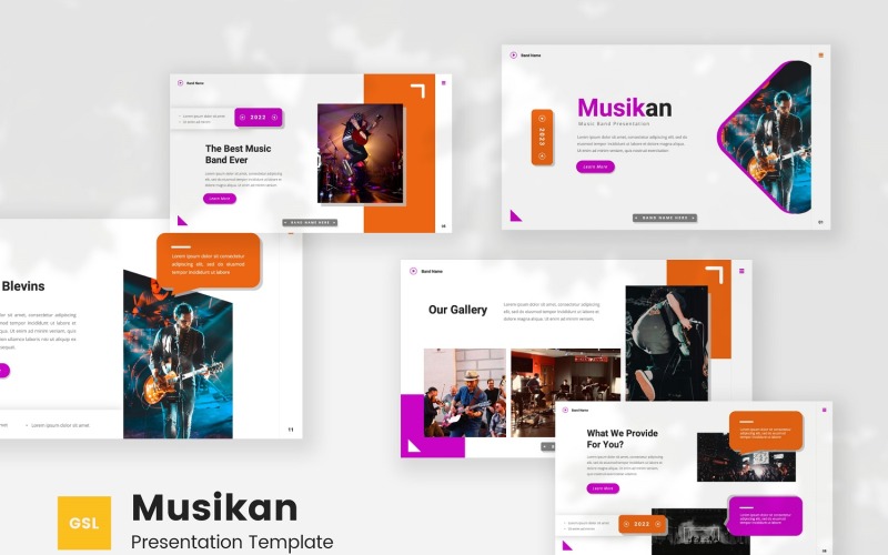 Musikan — Music Band Google Slides Template - TemplateMonster