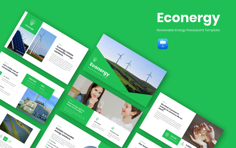Econergy - Modello di Keynote sull'energia rinnovabile