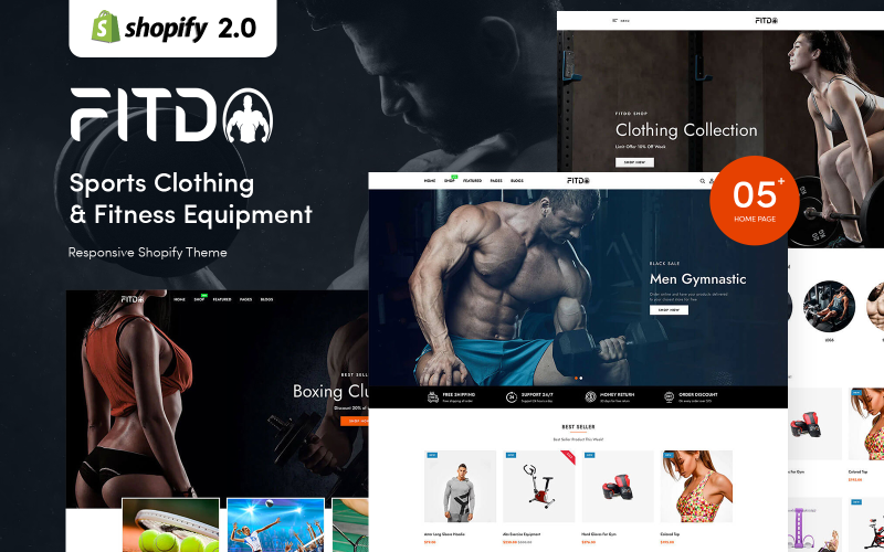 Fitdo - Shopify Theme für Sportbekleidung und Fitnessgeräte