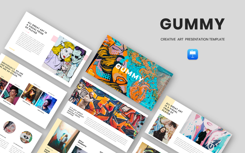 Gummy - Creative Art Keynote Template