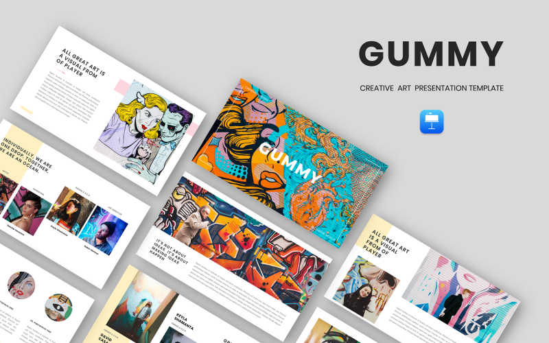 Gummy - Шаблон Keynote Creative Art
