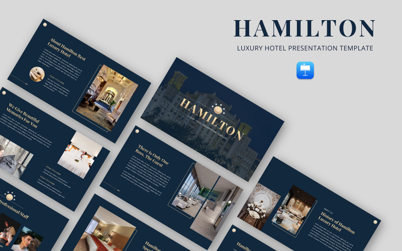 Hamilton - Keynote-sjabloon voor luxe hotels