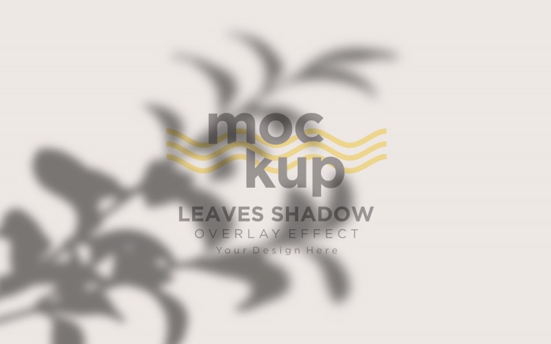 Mockup effetto sovrapposizione ombra foglie 290