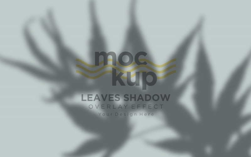 Mockup effetto sovrapposizione ombra foglie 423