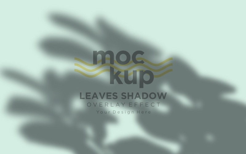 Mockup effetto sovrapposizione ombra foglie 425