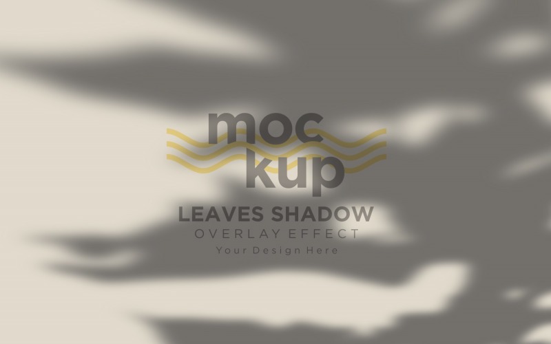 Mockup effetto sovrapposizione ombra foglie 426