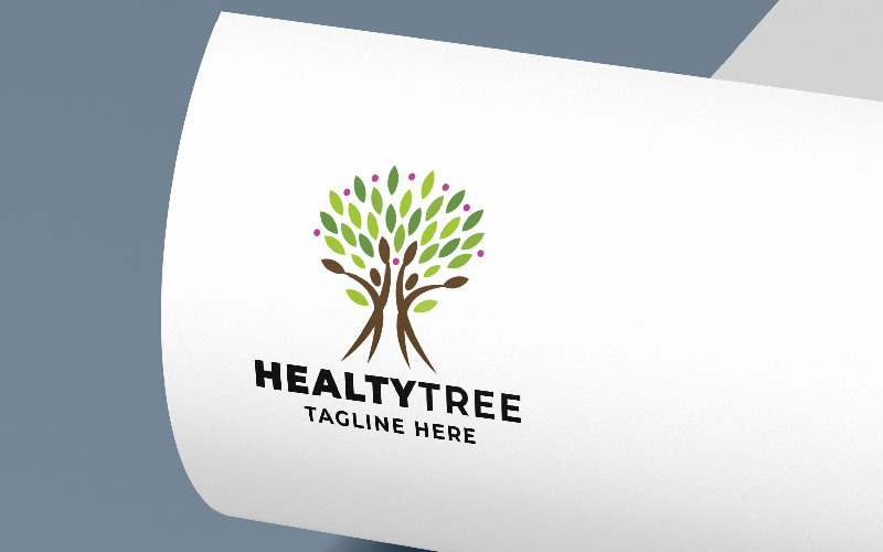 Шаблон логотипа Healthy Tree Pro