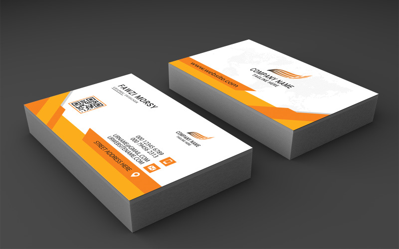 Шаблон оформлення візитної картки, готовий до друку