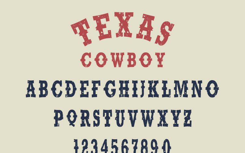 Texas Cowboy Grunge Retro betűtípus