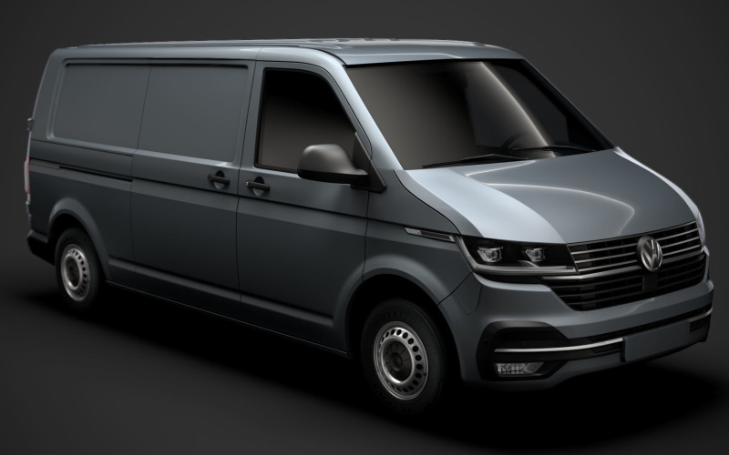 Volkswagen Transporter Van L2H1 T61 2020 3D 模型