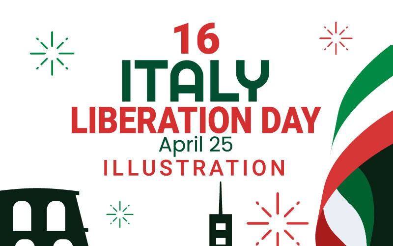 16 Ilustración del Día de la Liberación de Italia