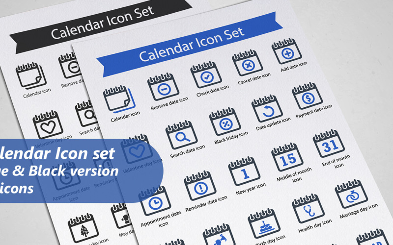 Modello stabilito dell'icona del calendario