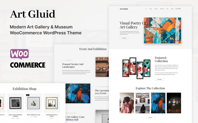 Art Gluid - Tema de WooCommerce para museos y galerías de arte