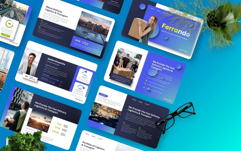 Ferrando - Логистика Шаблон Googleslide