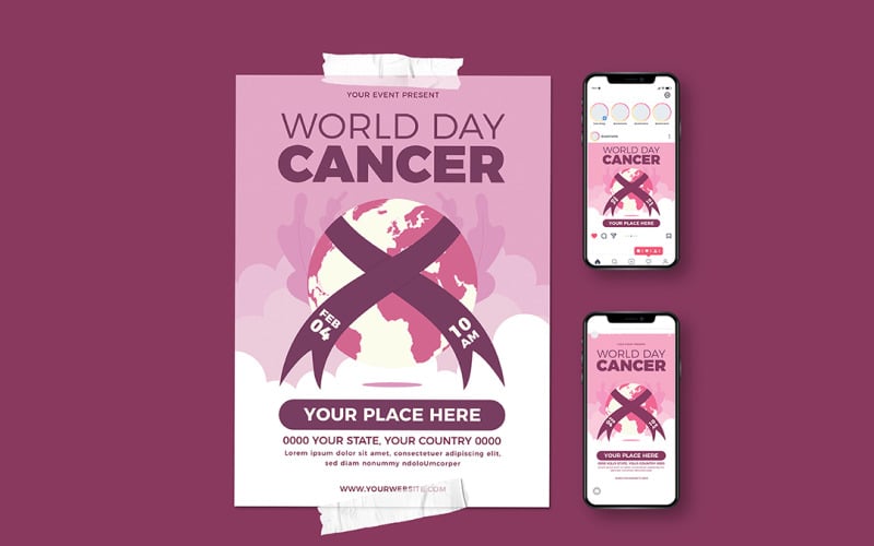 Reklamblad för Cancer Day Awareness