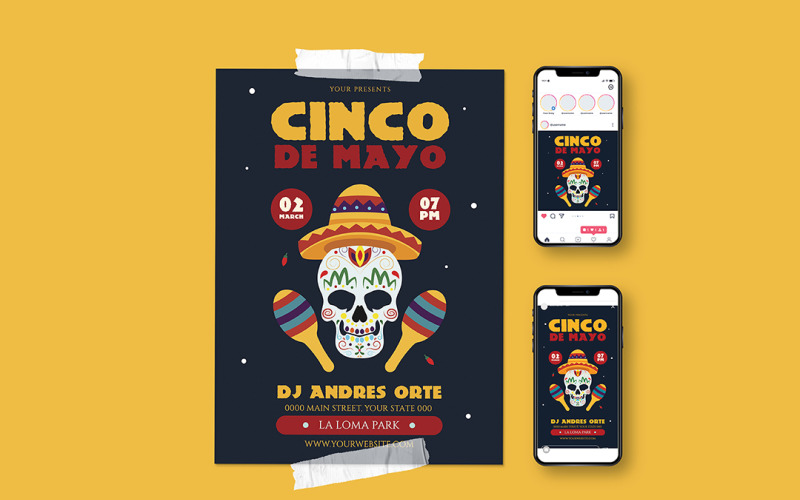 Cinco De Mayo Feestviering Flyer