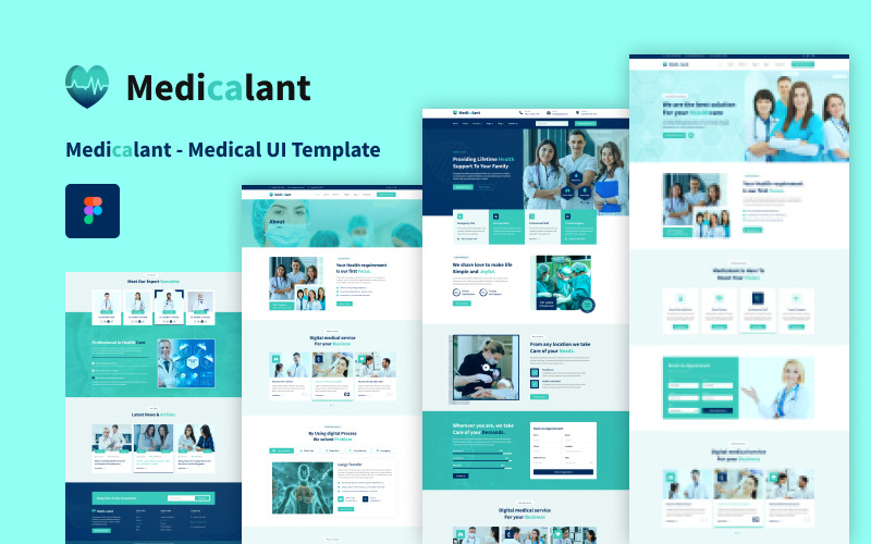 Medicalant - Modèle Figma d'interface utilisateur pour la santé et la médecine
