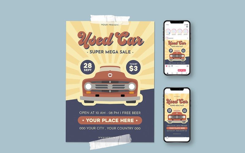 Used Car Sale Promotional Flyer