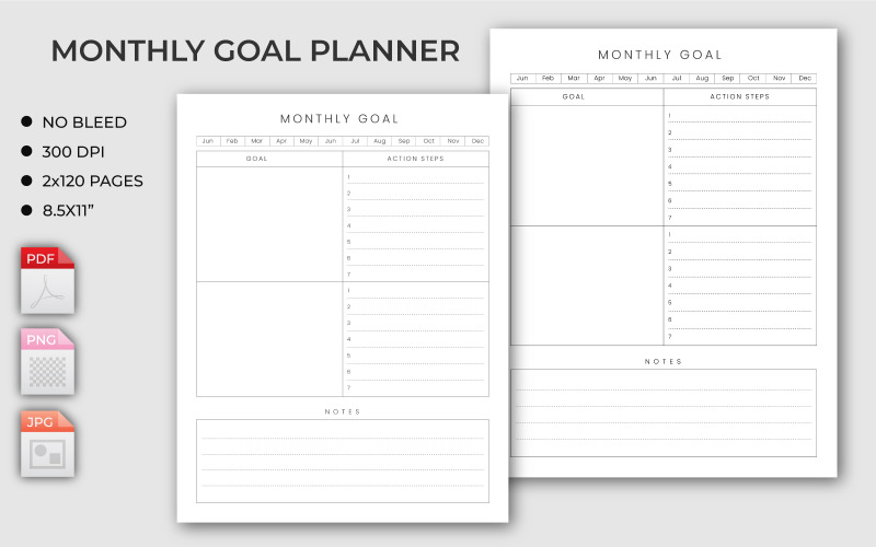 Maandelijkse doelplanner – KDP Interior