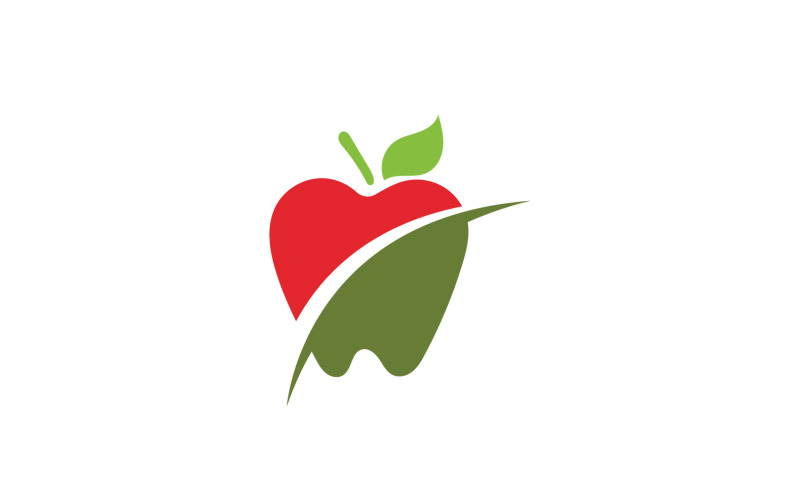 Alma gyümölcs ikon logó vektor szimbólum verzió v14