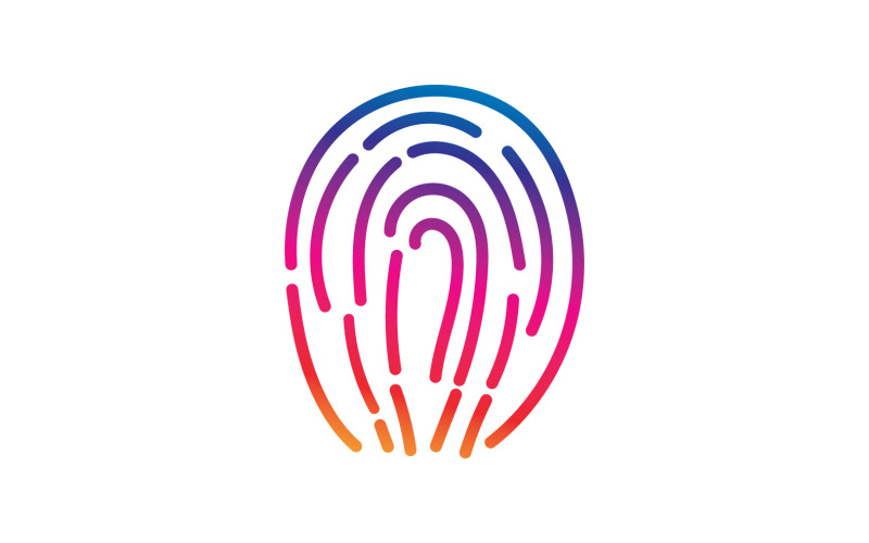 Логотип системы безопасности отпечатков пальцев v1