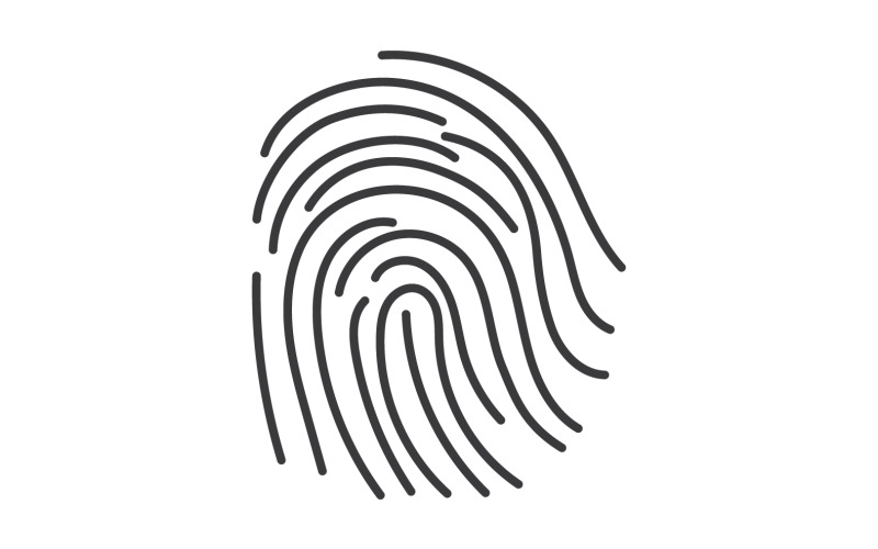 Логотип системы безопасности отпечатков пальцев v6