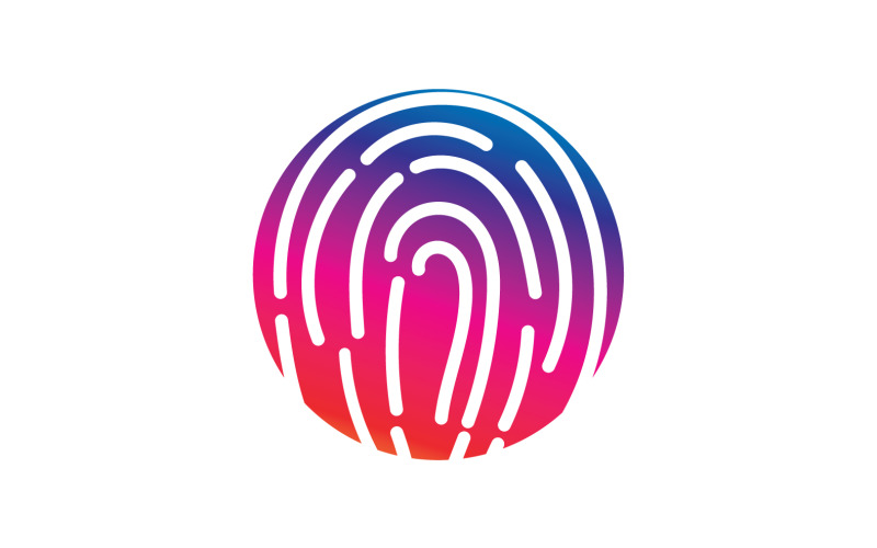 Logotipo del sistema de seguridad de huellas dactilares v7