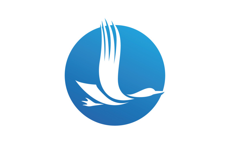 Aile d'oiseau volant animal logo vector design version 20