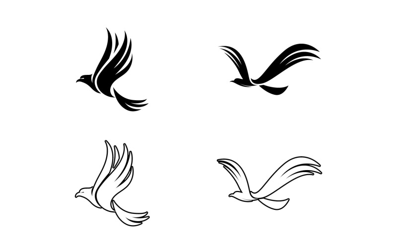 Aile d'oiseau volant animal logo vector design version 25