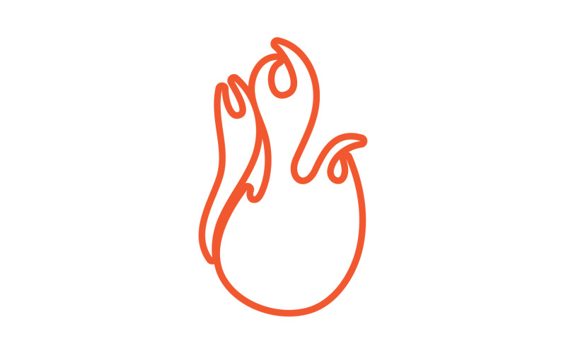 Elemento de diseño de plantilla de logotipo de icono de llama de fuego v30