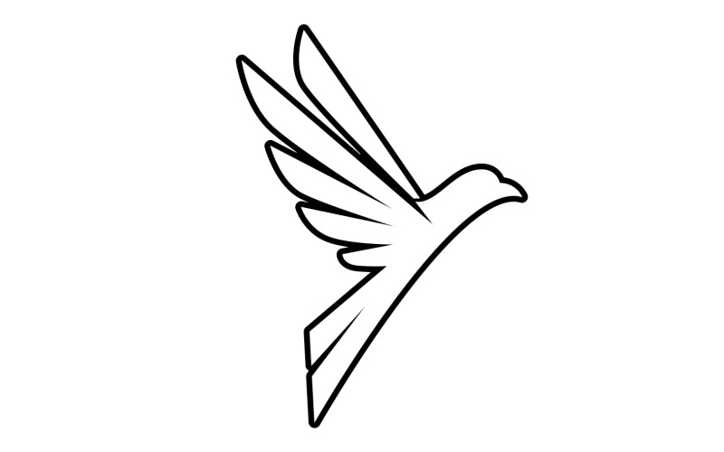 Fågelvinge flygande djur logotyp vektor design version 15