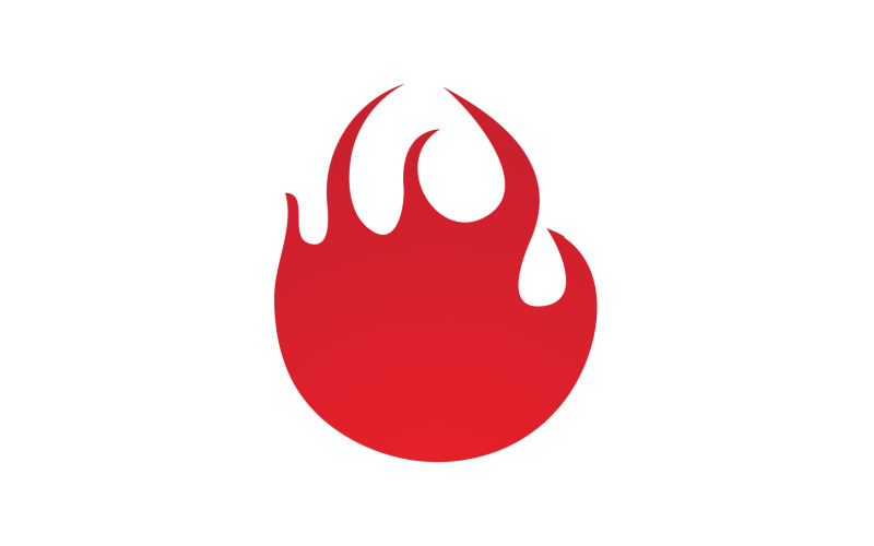 Feu flamme icône logo modèle élément de conception v11