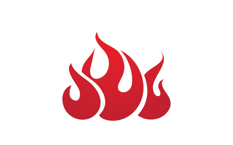 Feu flamme icône logo modèle élément de conception v12