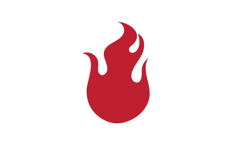 Feu flamme icône logo modèle élément de conception v13