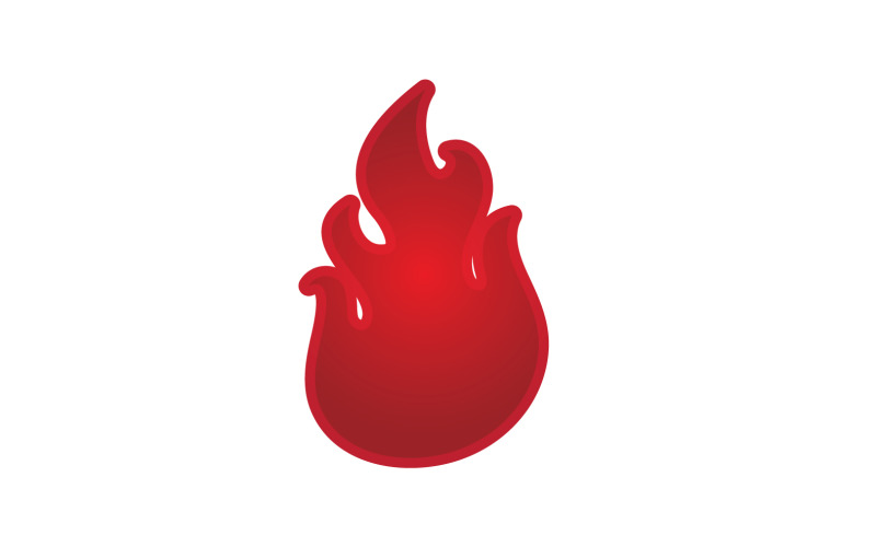 Feu flamme icône logo modèle élément de conception v17